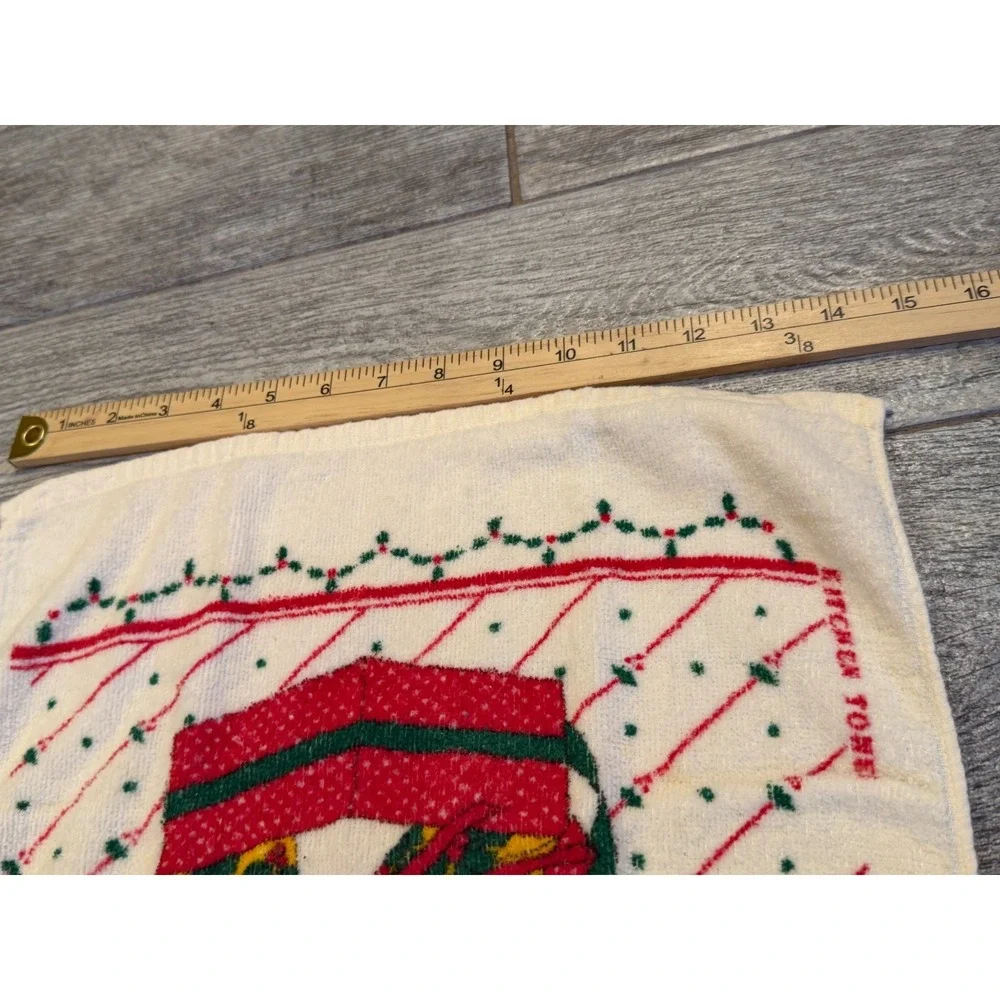 Christmas Kitchen Bath‎ Towel Dish Hand Goose Geese Floral Retro MCM Vintage